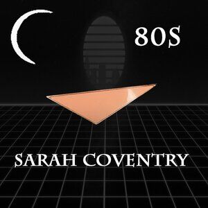 Vintage Sarah Coventry Pink Modernist Triangle Pin, VFG Minimalist Geometric 80s